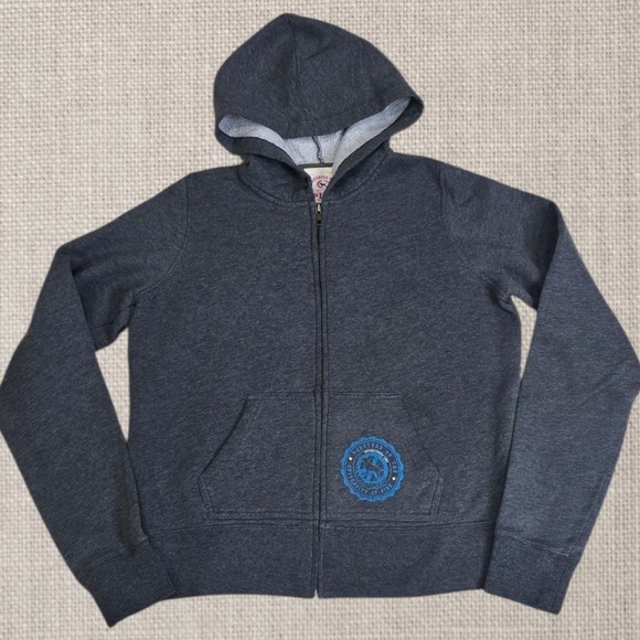 Victoria's Secret PINK University of Pink Graphic Full Zip Hoodie Gray Size L - Picture 11 of 11